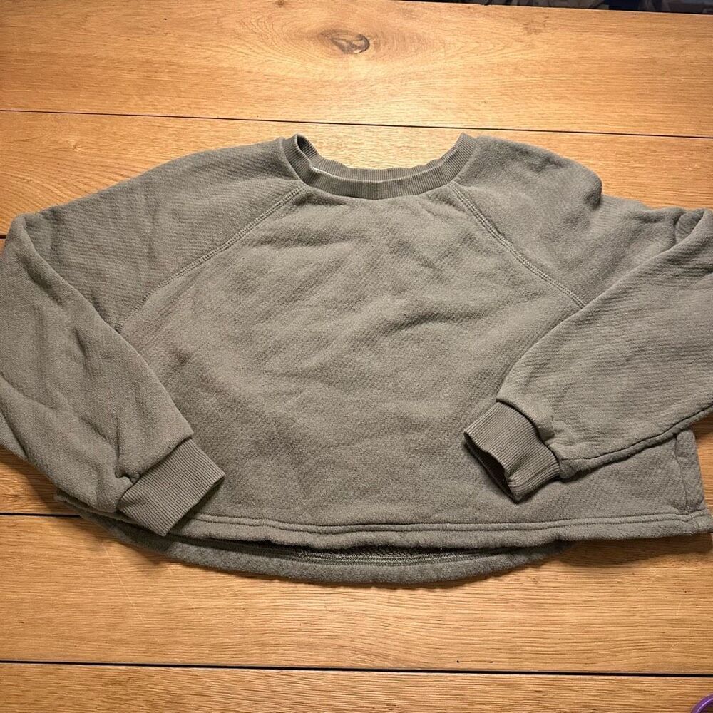 Madewell cropped pullover MWL green xs